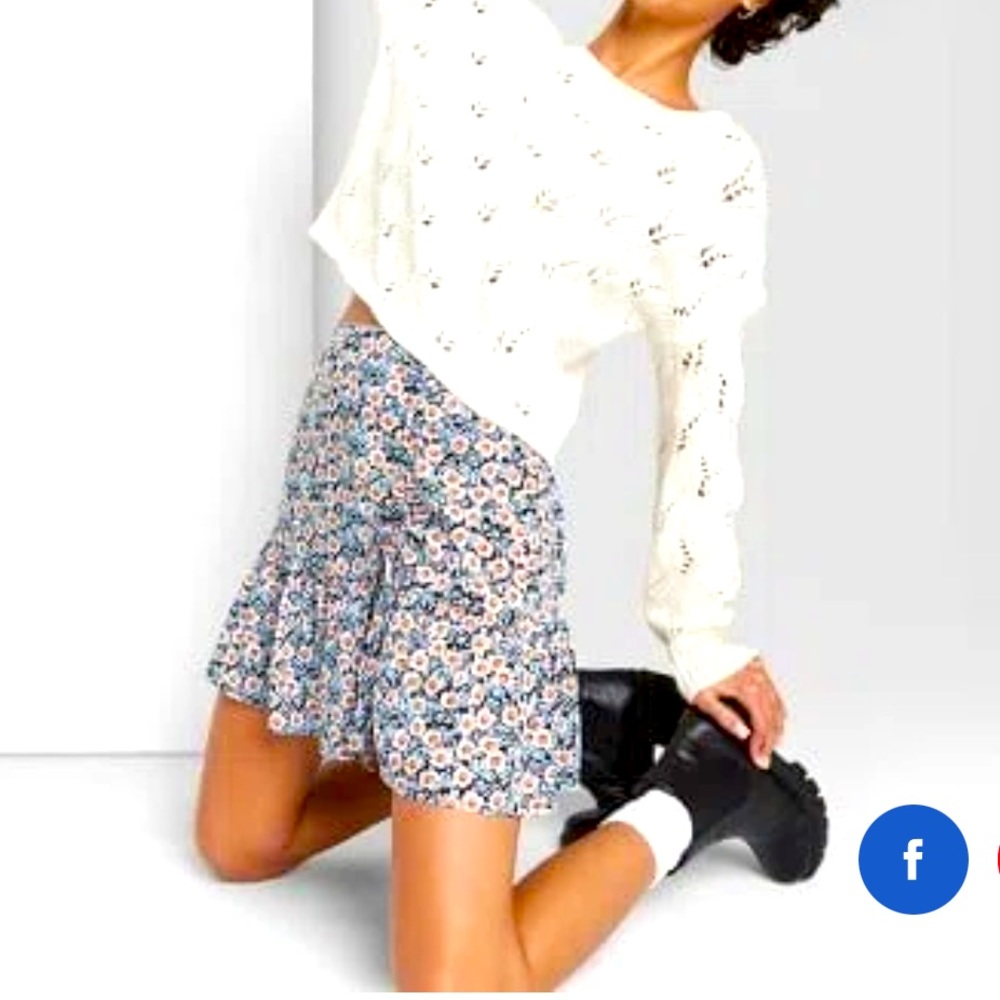 Wild Fable Ruched Mini Skirt